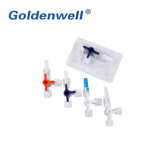 Llave de paso médica desechable de 3 vías con Ce&ISO