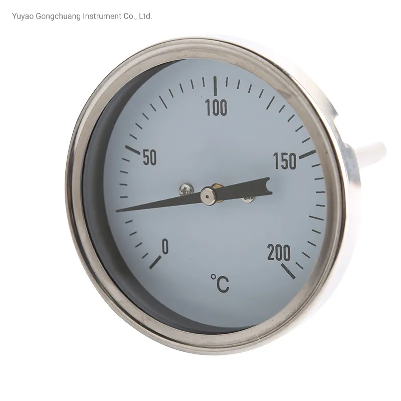 Termómetro bimetálico industrial de alta calidad del acero inoxidable 2.5inch 0